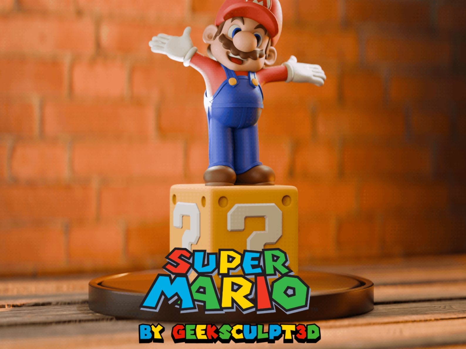 Mario - Super Plumber Hero 3D Printed Collectible — vue 1