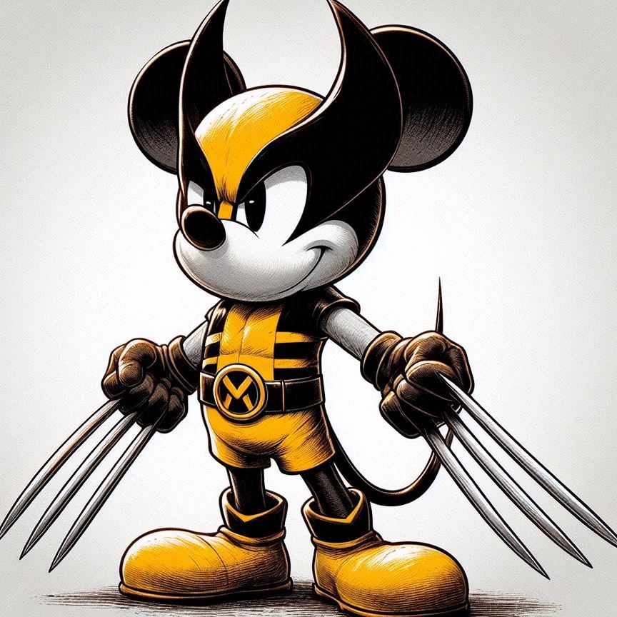 mickey mouse-wolverine-hueforge — vue 1