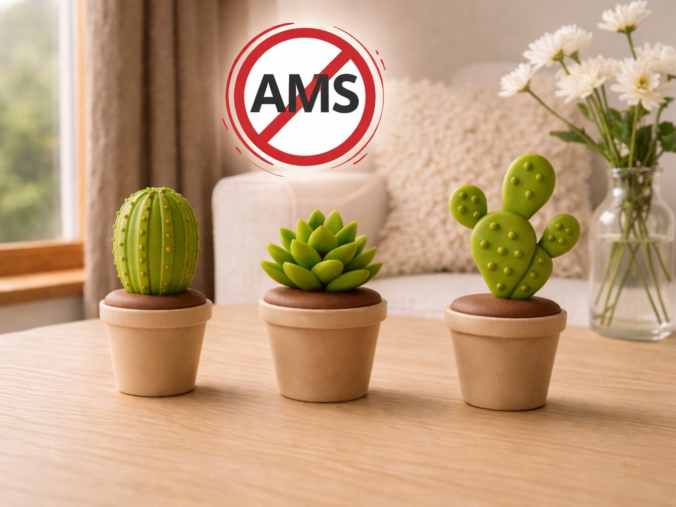 Mini Cactus & Succulent Decorative Storage Pots — vue 1