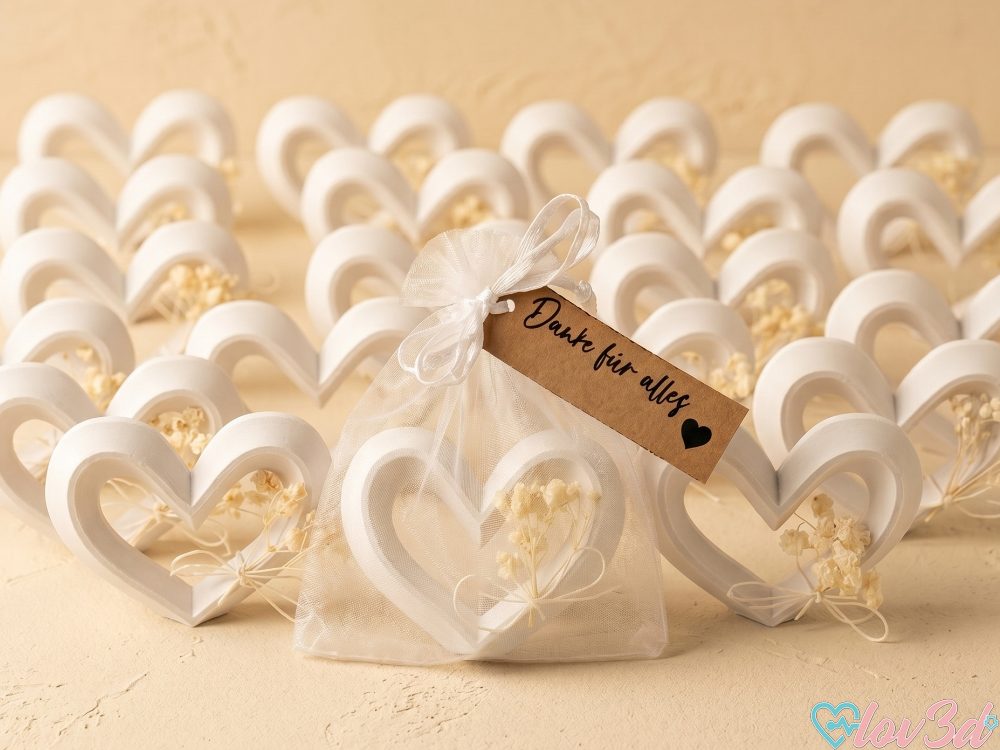Minimalist Wedding & Favor Heart Decoration — vue 1