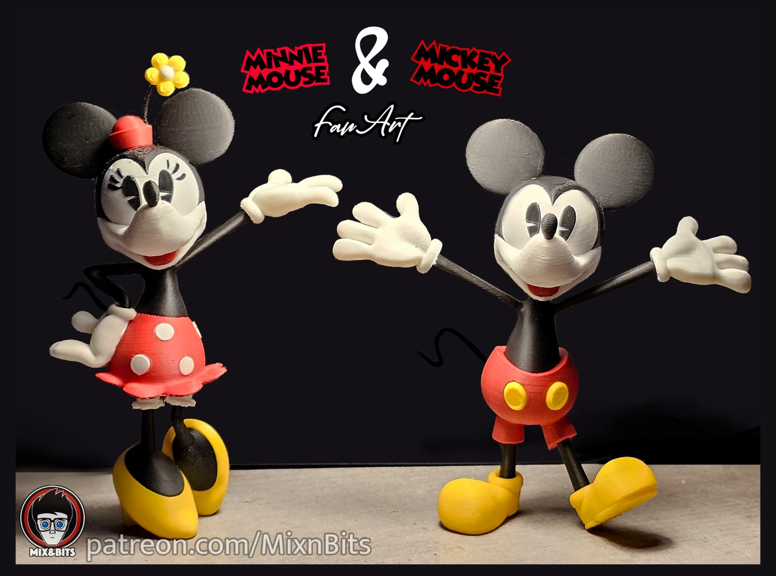 MinnieMouse FanArt 16cm tall — vue 1