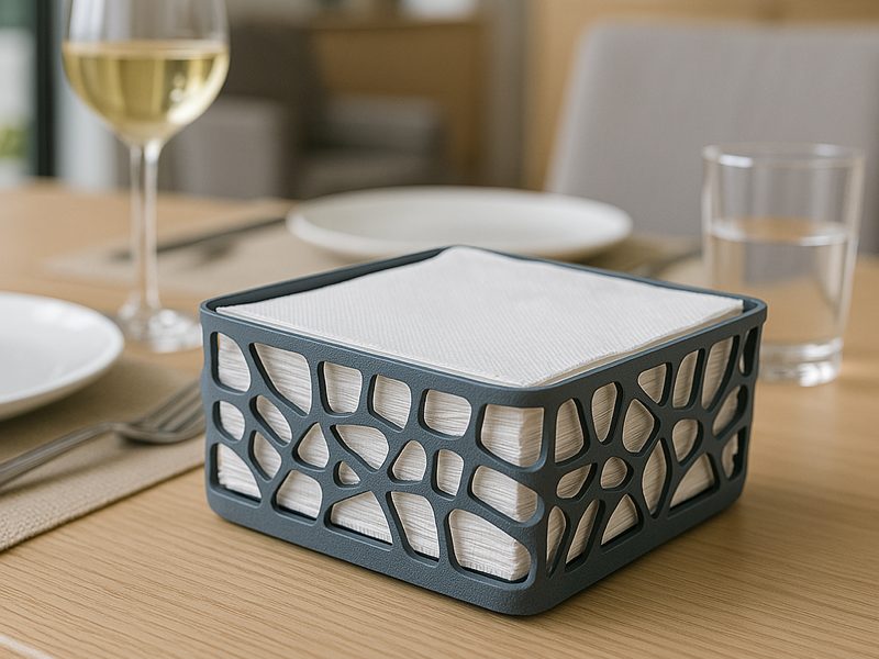 Modern Napkin Holder with Organic Design — vue 1