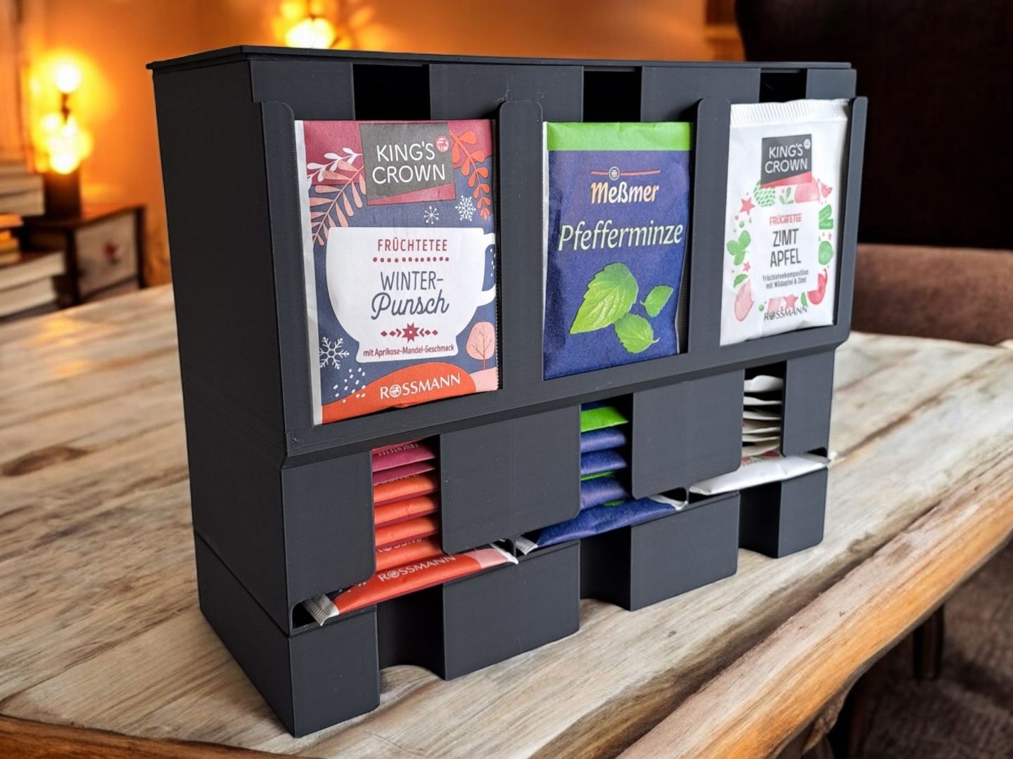 Modern Tea Organizer, Tea Dispenser — vue 1