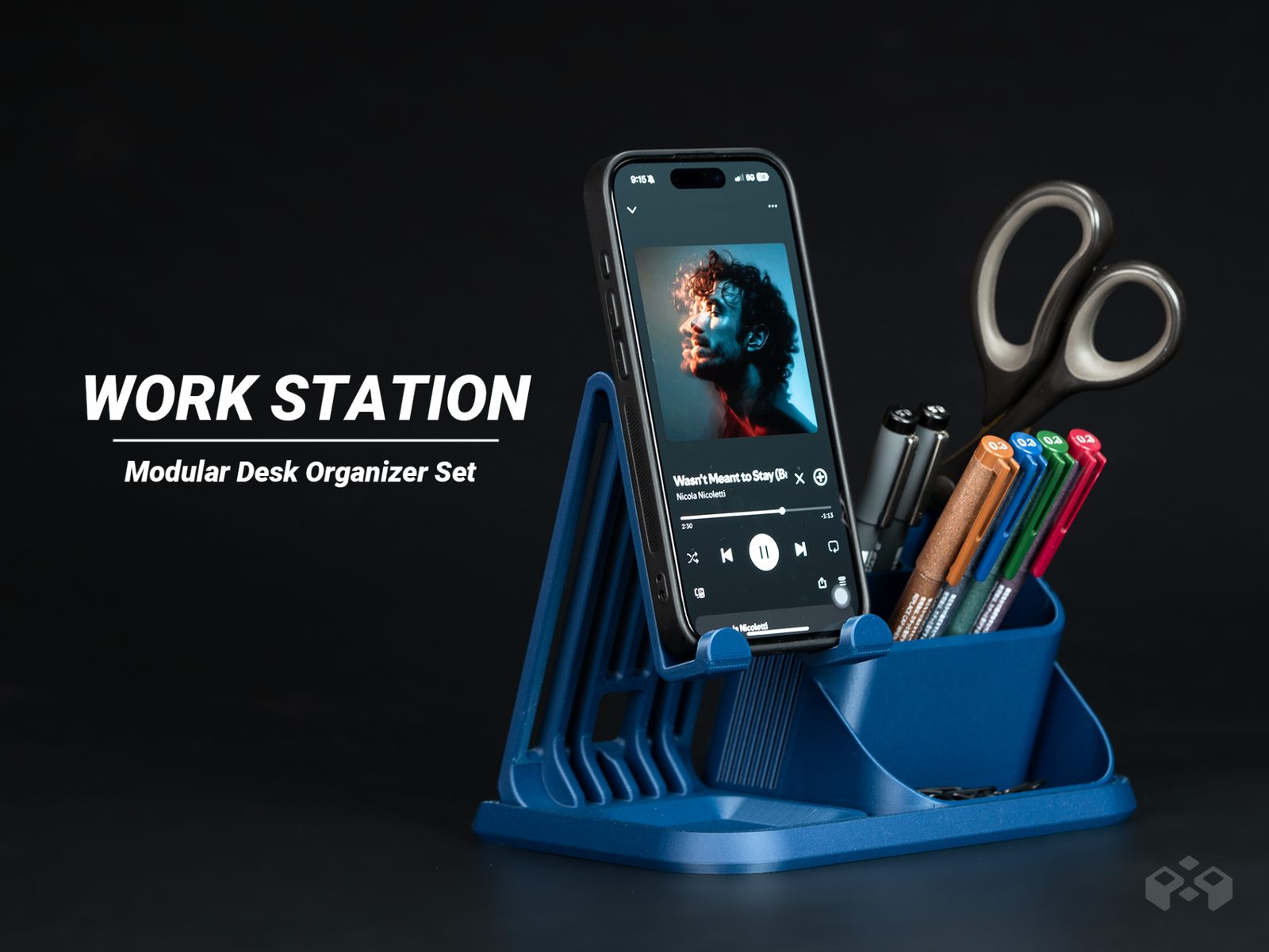 Modular Desk Organizer System| iPhone Stand Module — vue 1
