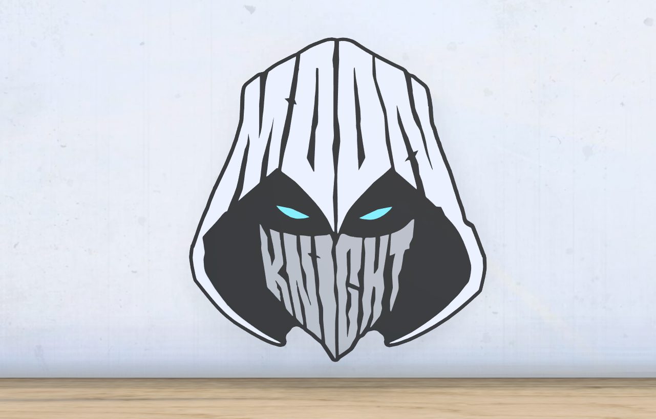 Moon Knight - Layered - Word Wall Art — vue 1