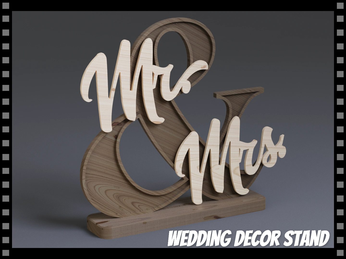 Mr and Mrs Stand - Wedding and Anniversary decor — vue 1