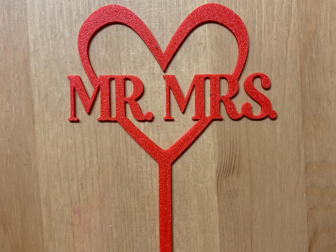 MR MRS CAKE TOPPER — vue 1