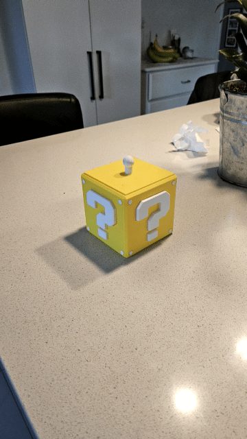 Multipart Super Mario Question Mark Storage box — vue 1