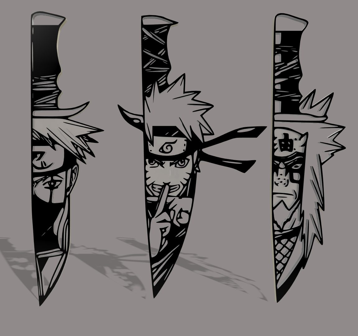 Naruto Knives - Featuring Kakashi, Jiraiya,Naruto — vue 1