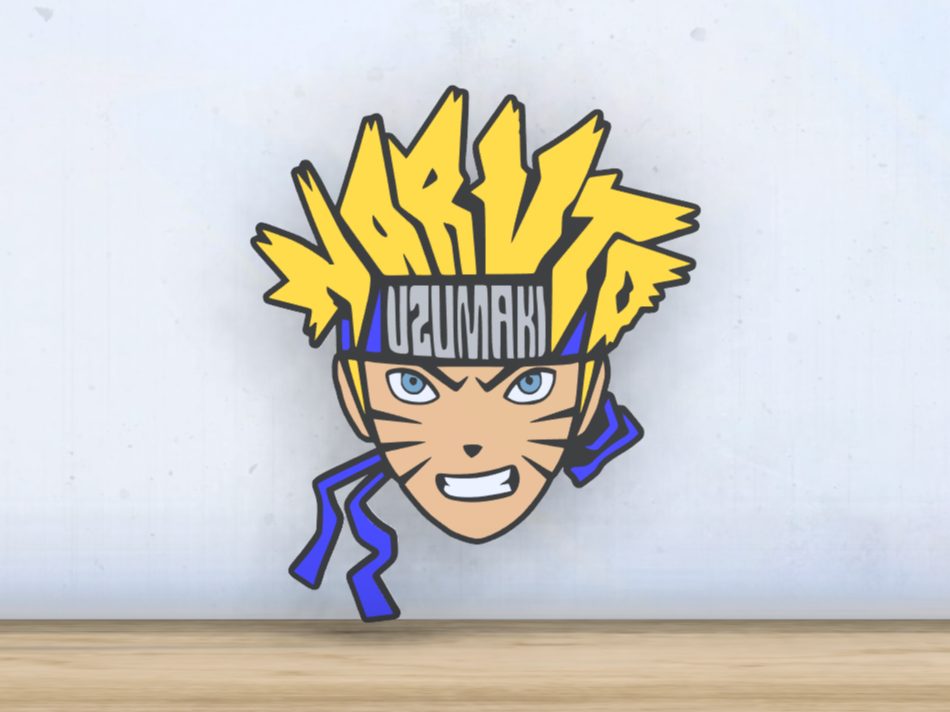 Naruto Uzumaki - Layered - Word Wall Art — vue 1