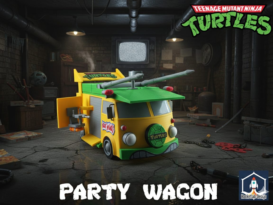 Ninja Turtles Party Wargon (Turtle van) Coin Bank — vue 1