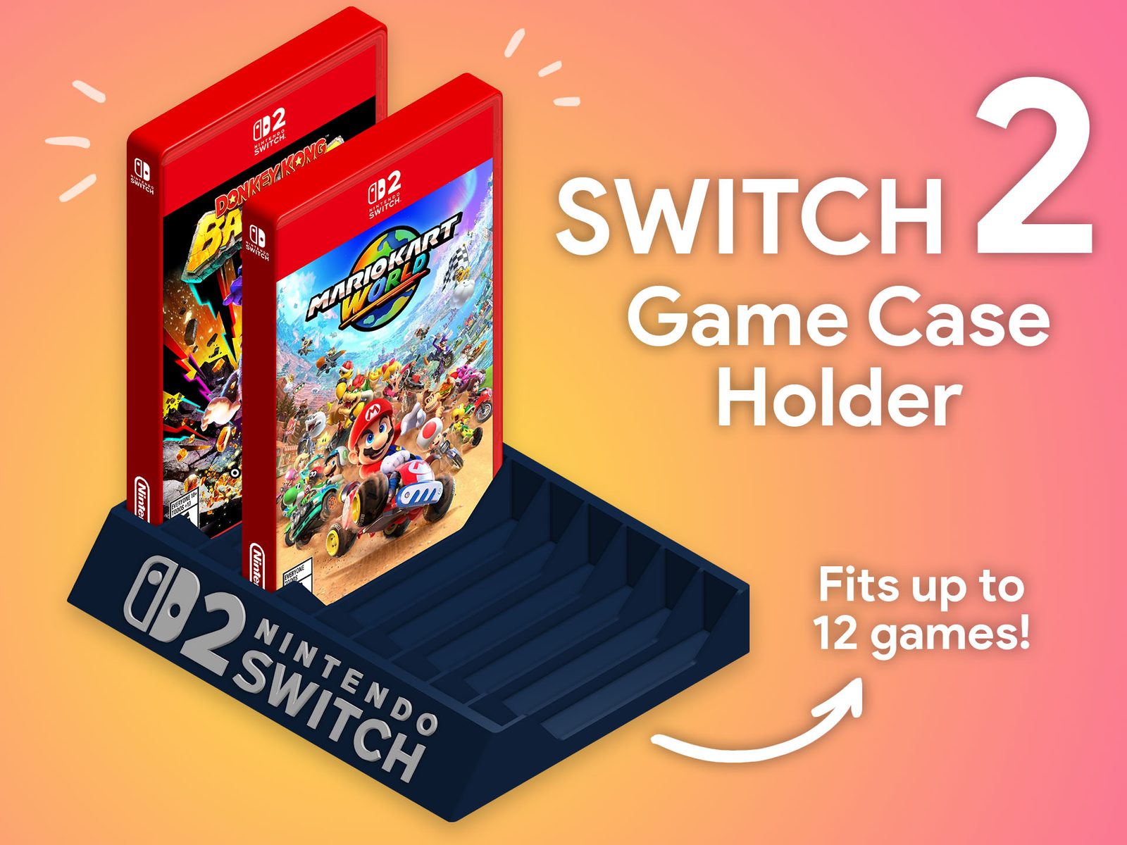 Nintendo Switch 2 Game Case Holder — vue 1