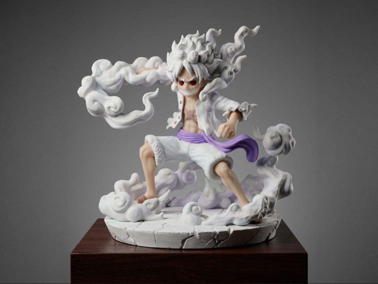 ONE PIECE LUFFY GEAR 5 COMBAT MODE DESKTOP STATUE — vue 1