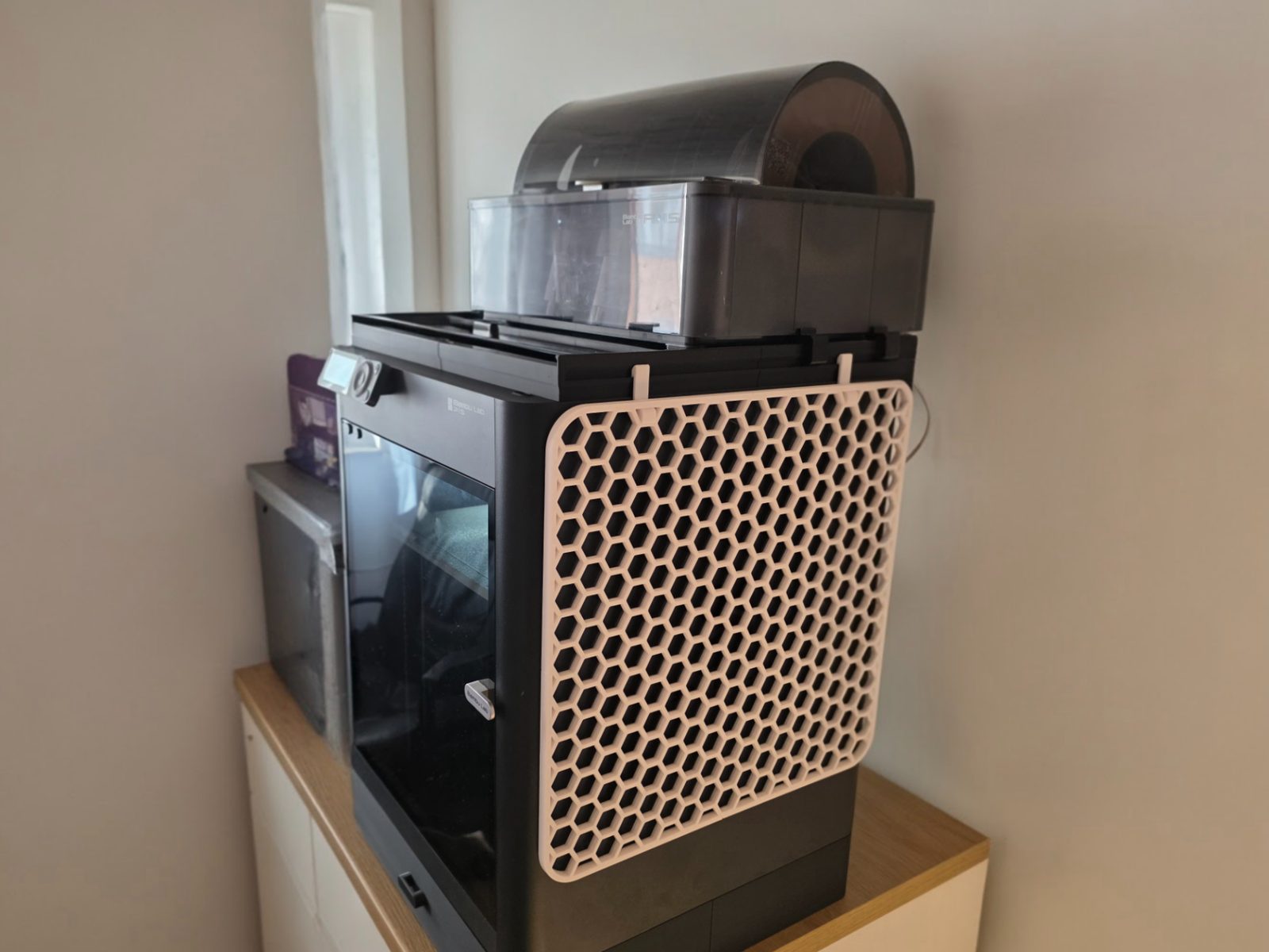 P1S X1C HSW Side Panel Honeycomb Storage Wall — vue 1