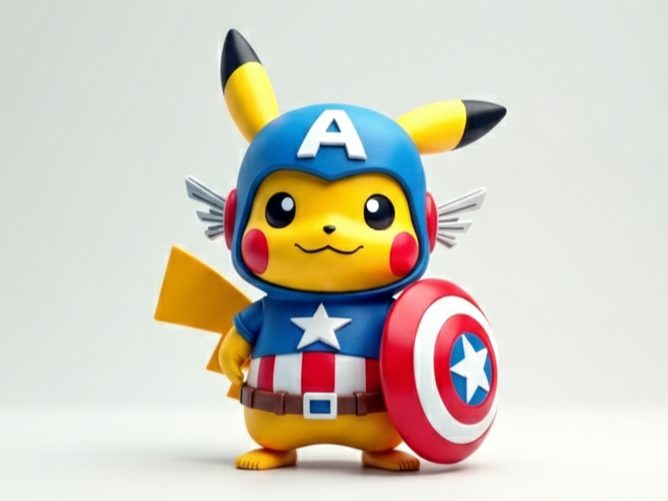 Pikachu Captain America — vue 1