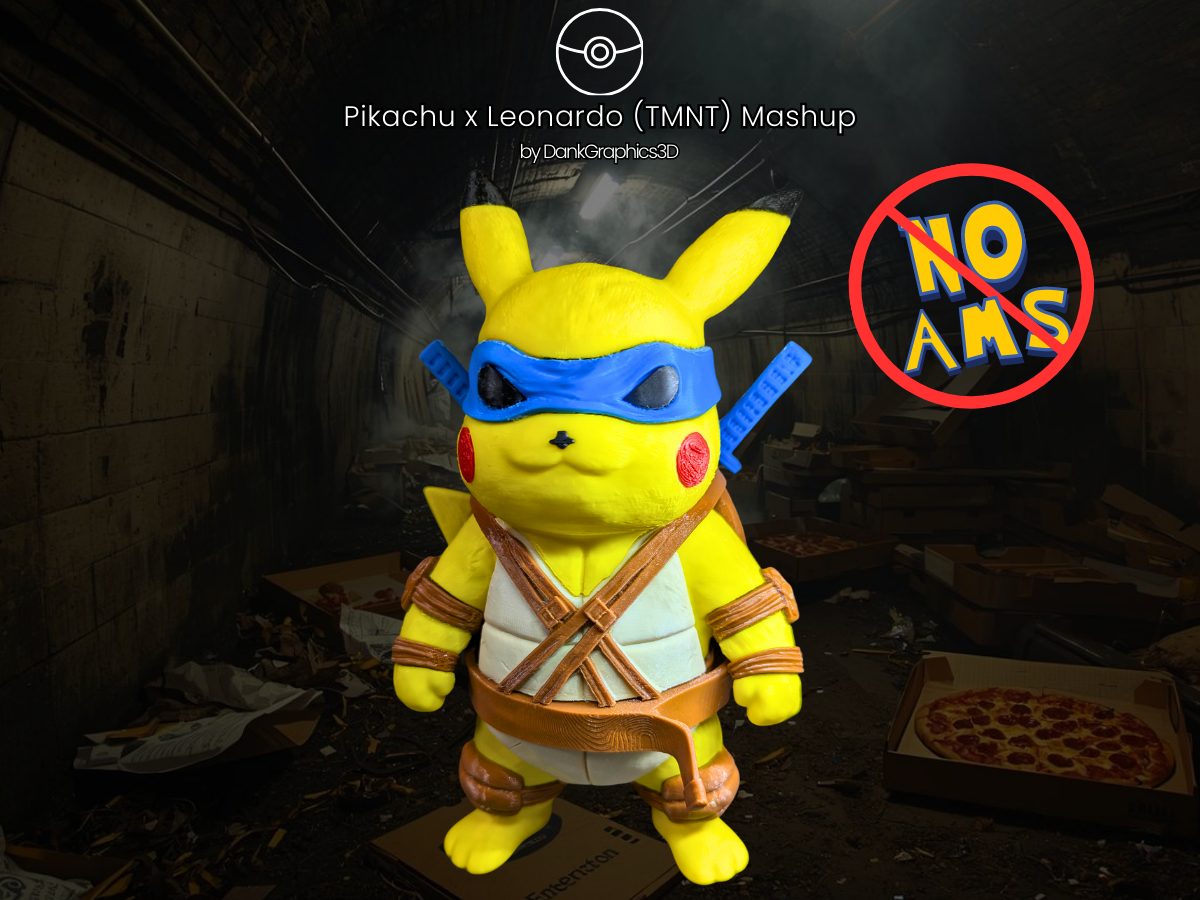 Pikachu x Leonardo (TMNT) Mashup — vue 1