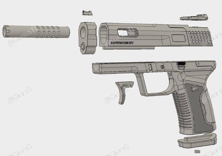 Pistola the valorant kingdom classic pistol — vue 1
