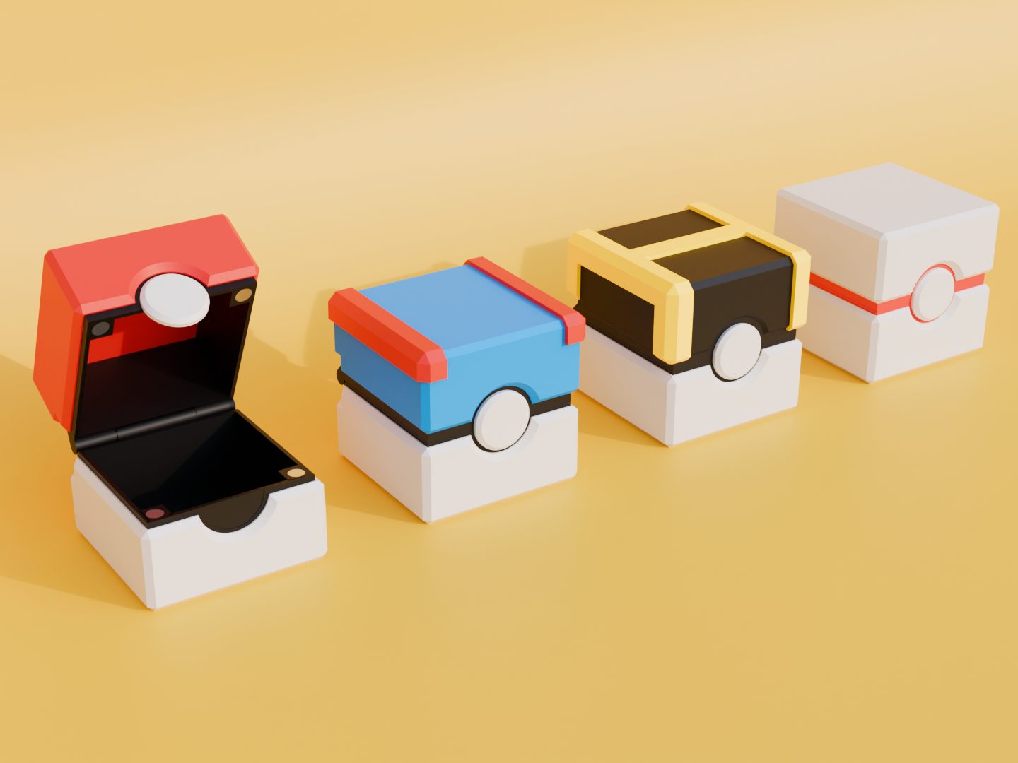 Poké Balls Boxes (4 Models) — vue 1