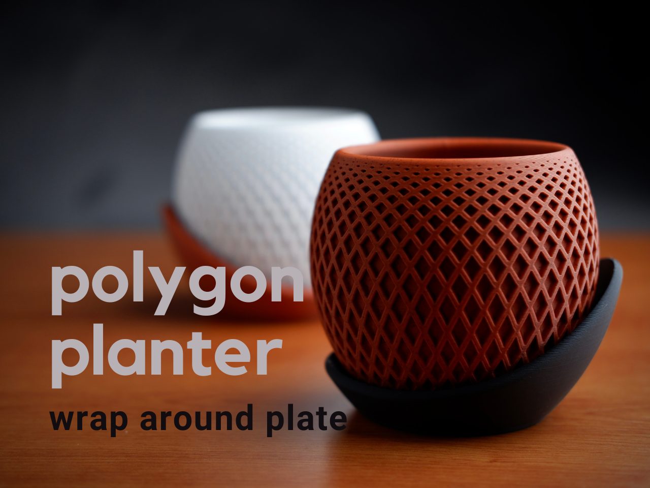 polygon planter · wrap around plate — vue 1