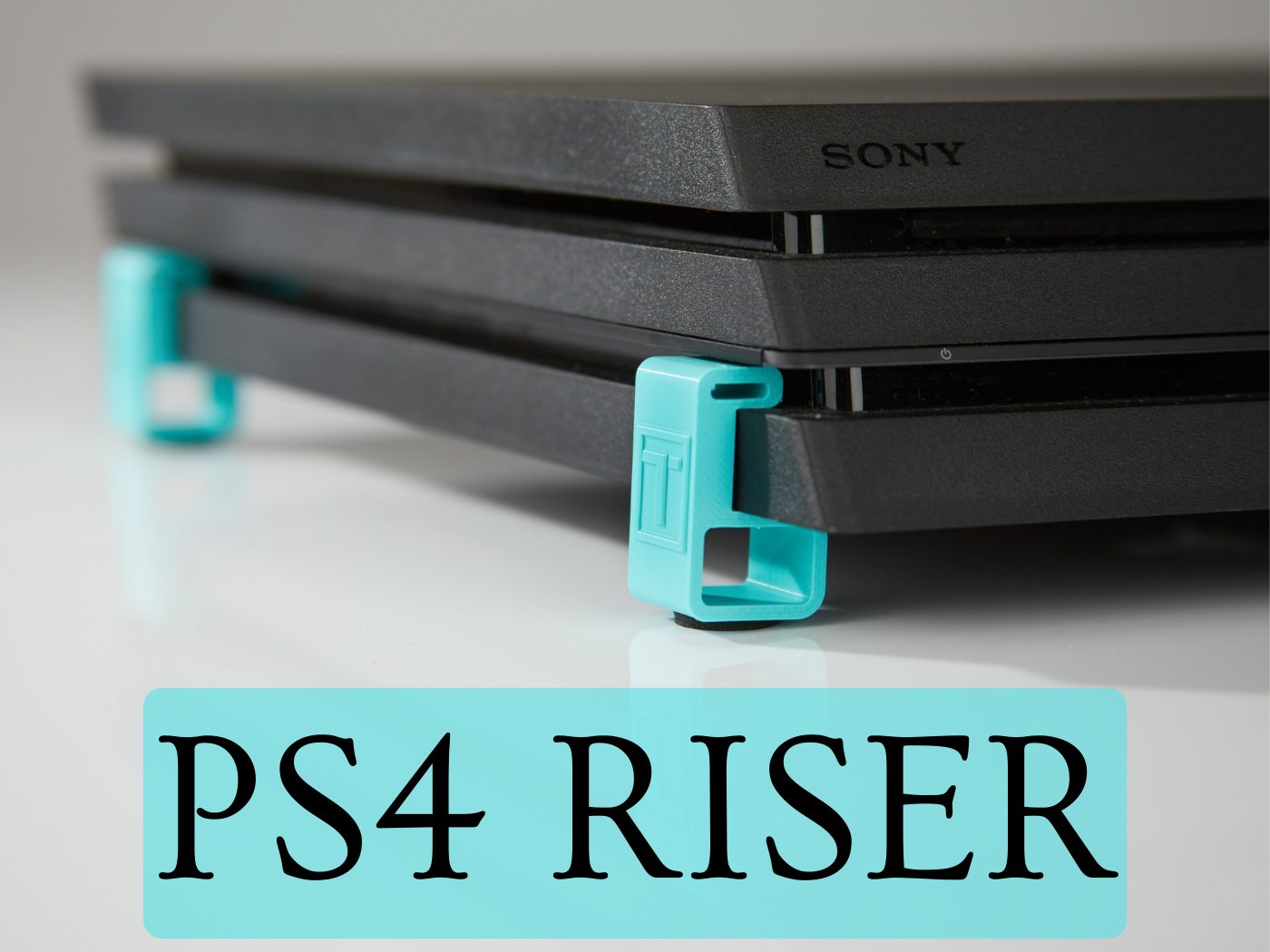 PS4 Riser Slim Pro Fat quick & easy Feet airflow — vue 1