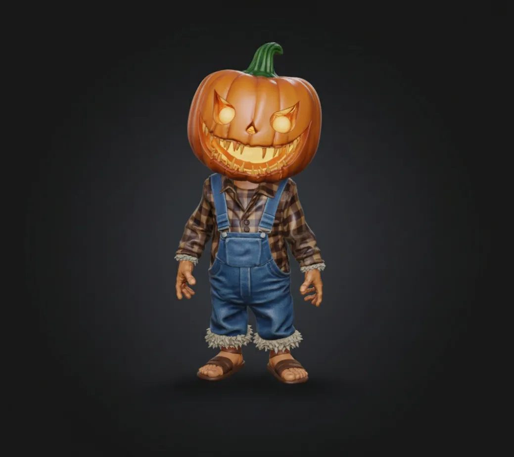 Pumpkin Halloween Farmer — vue 1