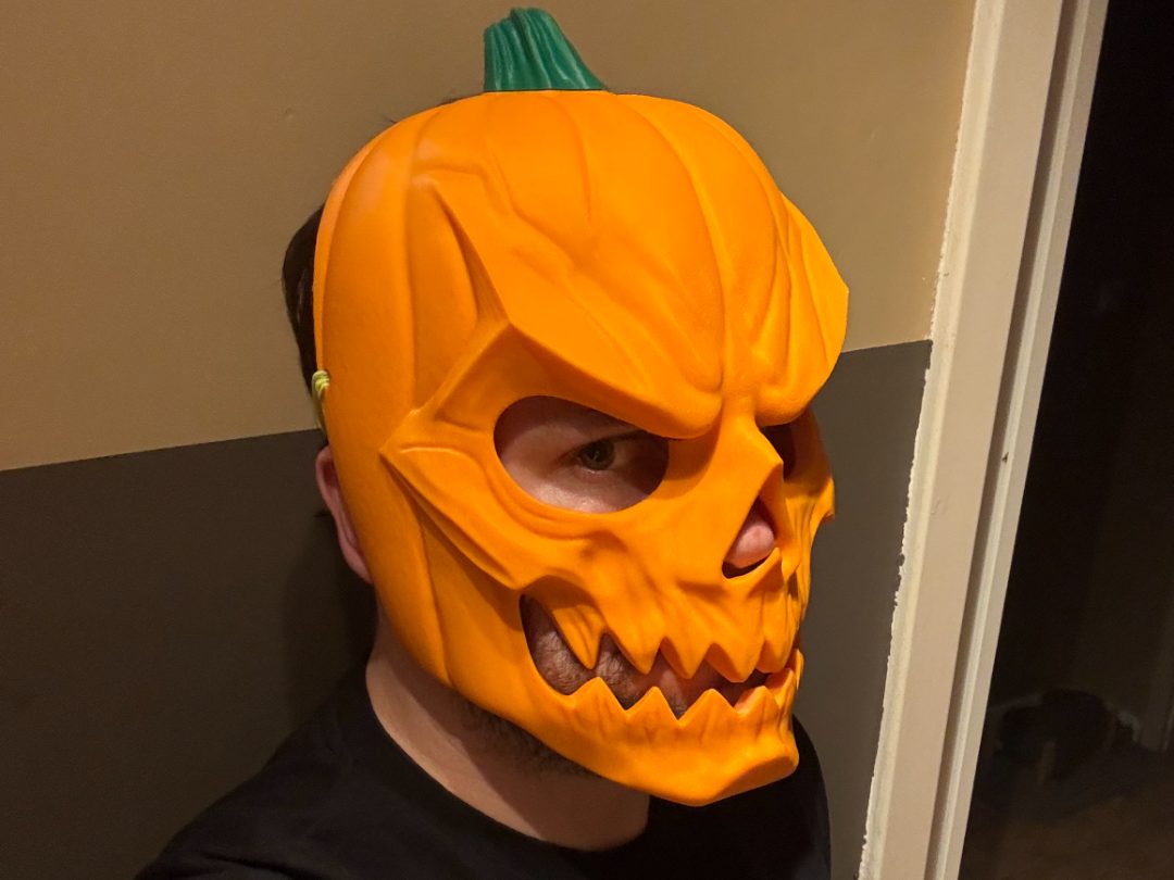 Pumpkin Skull Halloween Mask — vue 1