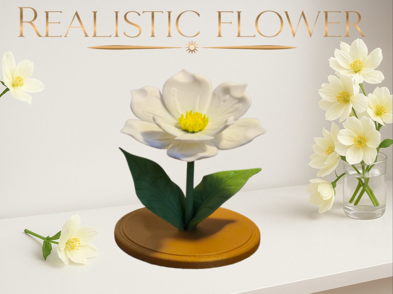 Realistic Flower decoration — vue 1