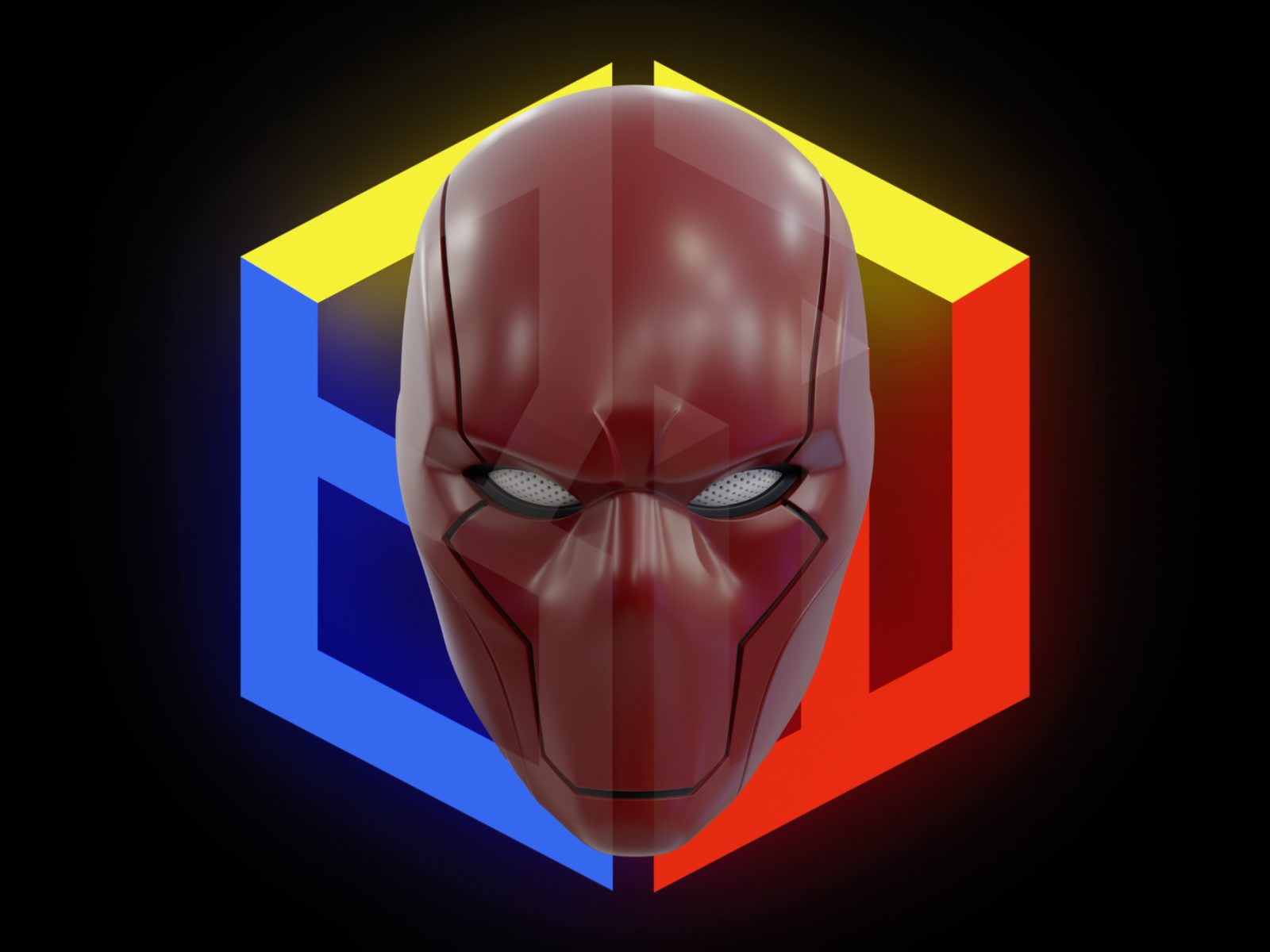 Red Hood vs Deathstroke Helmet — vue 1