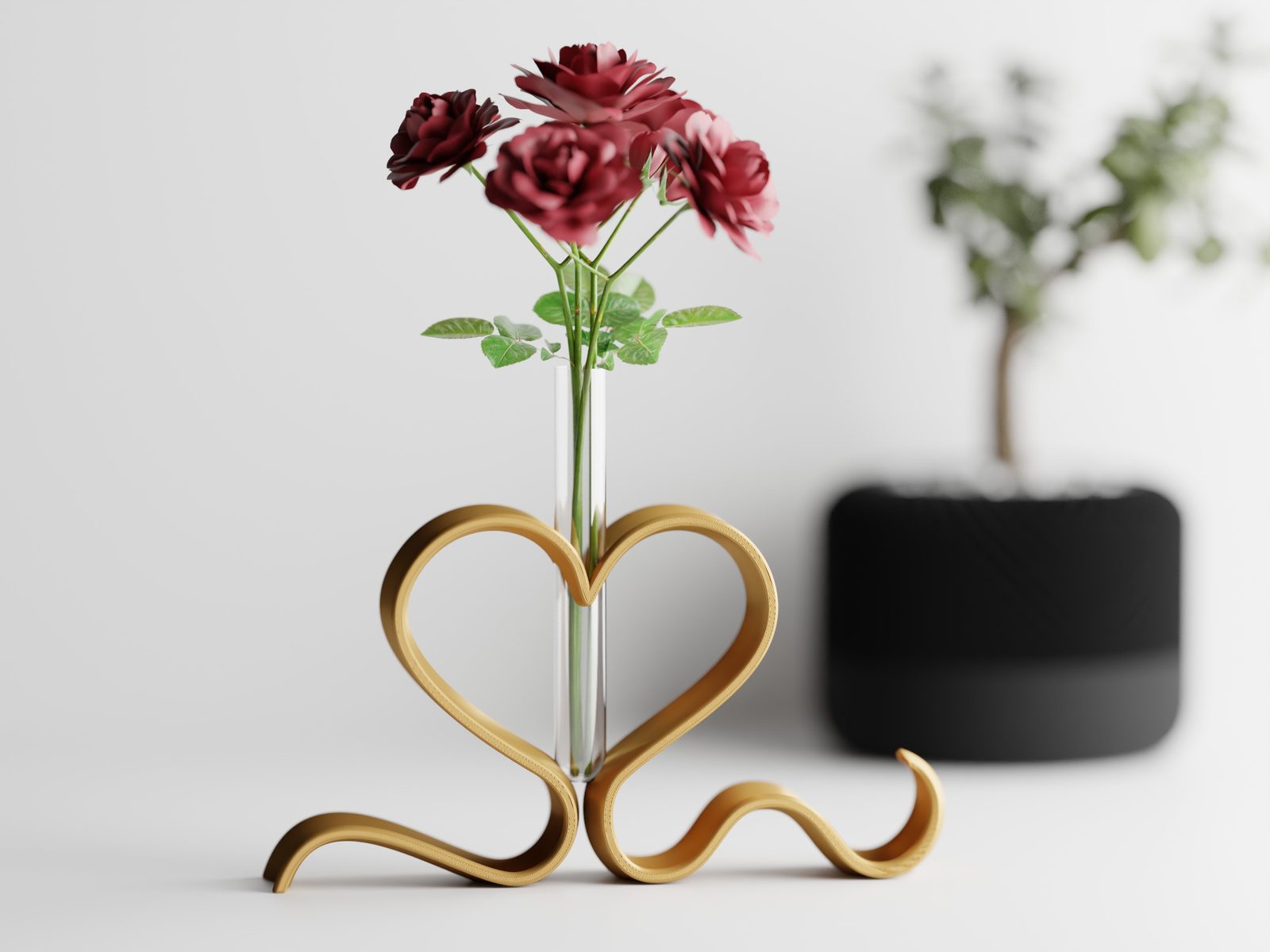 Ribbon Heart Vase — vue 1