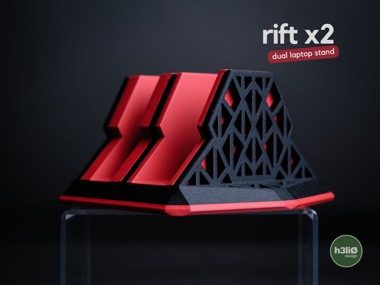 rift x2 · dual laptop stand — vue 1