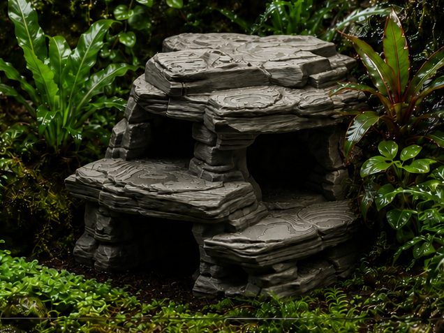 Rocky Temple Ruins - Terrarium & Aquarium Decor — vue 1