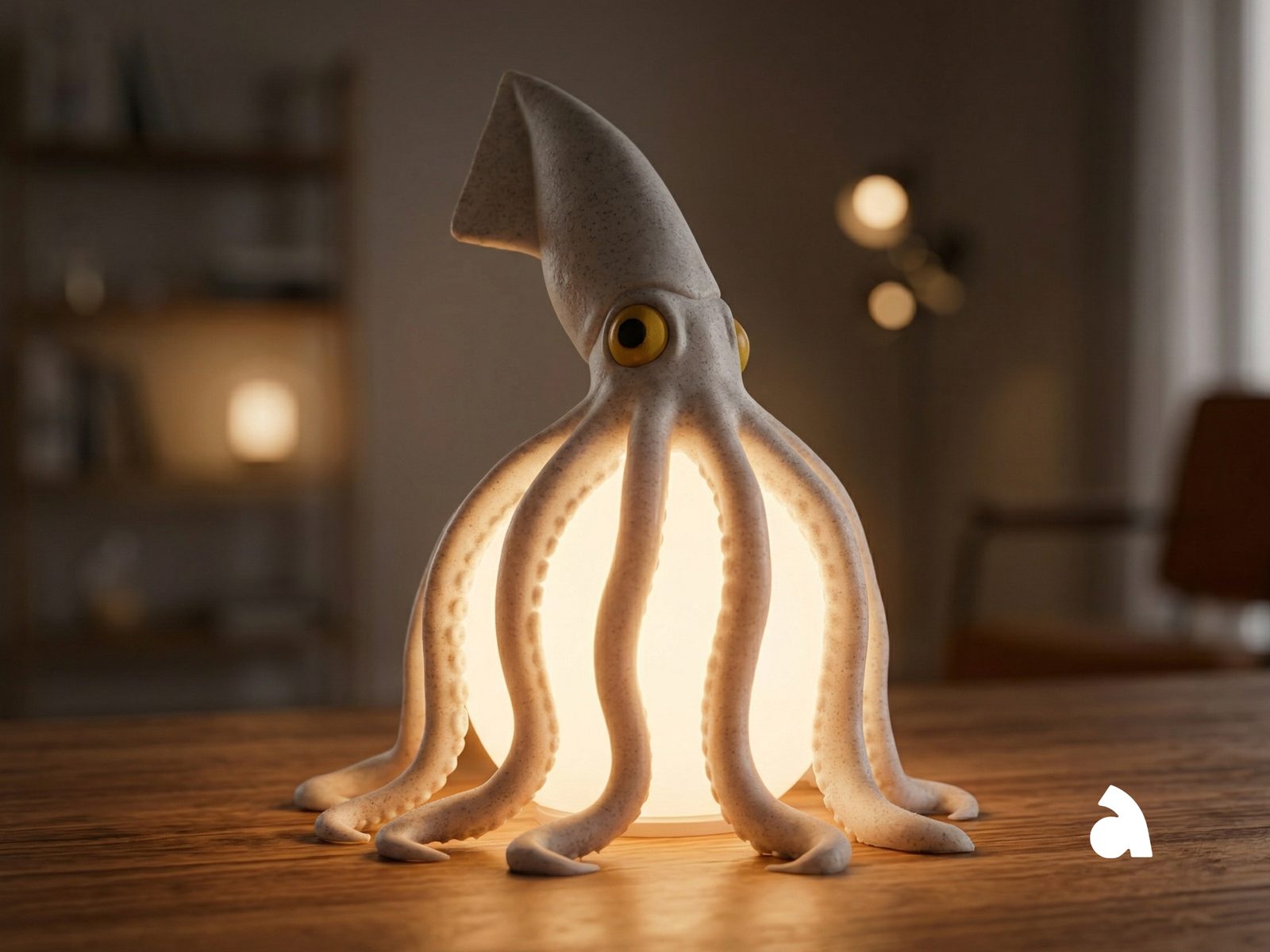 Squid Table Lamp - LED Kit Compatible — vue 1