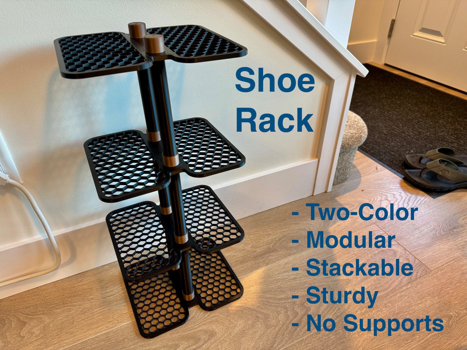 Stackable Shoe Rack - Dual Color — vue 1