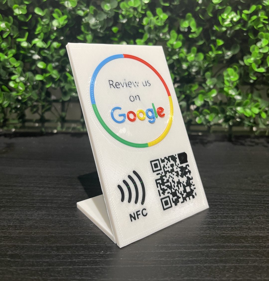 STAND QRCODE/NFC CARD GOOGLE REVIEWS EDITABLE — vue 1