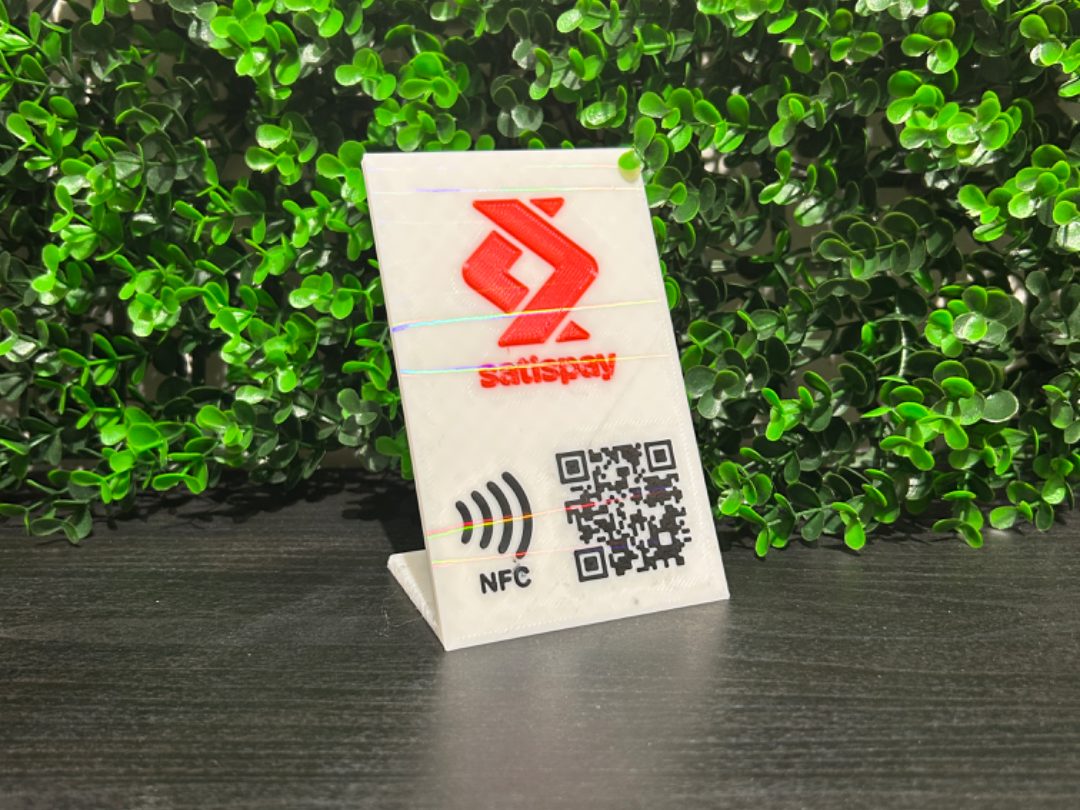 STAND QRCODE/NFC CARD SATISPAY EDITABLE — vue 1