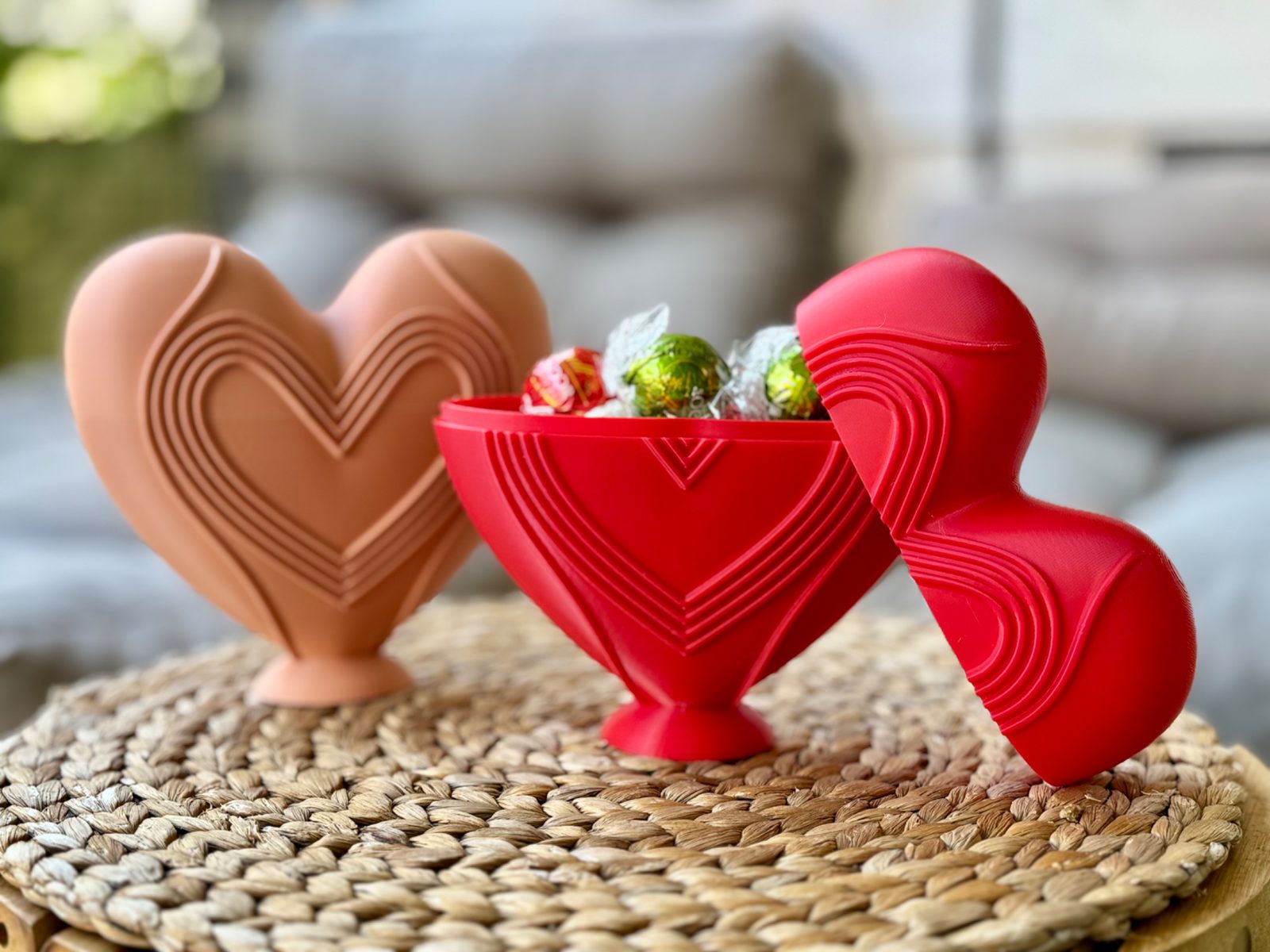 Standing Heart Box - Valentines Gift - Candy Bowl — vue 1