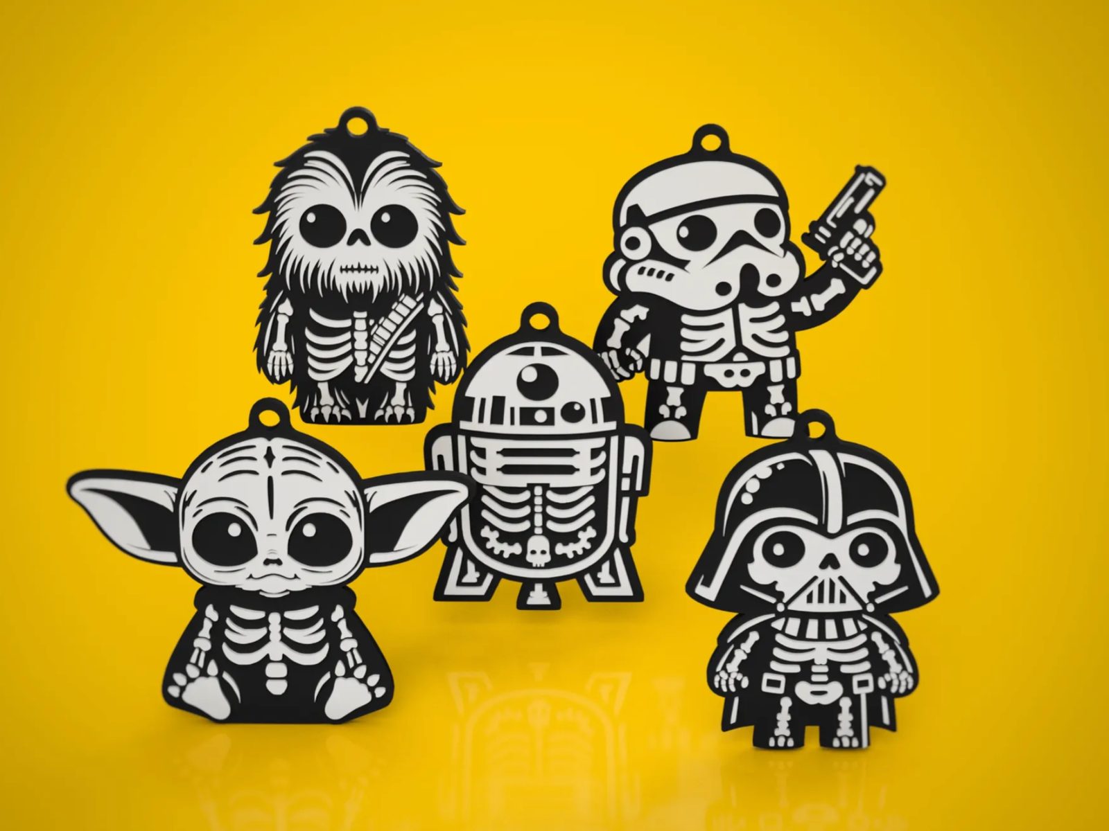 Star Wars Halloween Keychain Skeleton Fan art — vue 1
