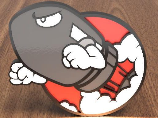 Super Mario Bullet Bill Wall decor — vue 1