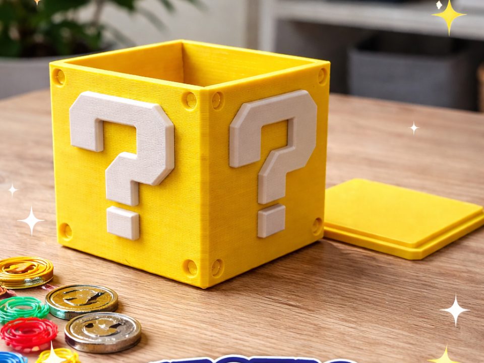 Super Mario Question Block Box stackable — vue 1