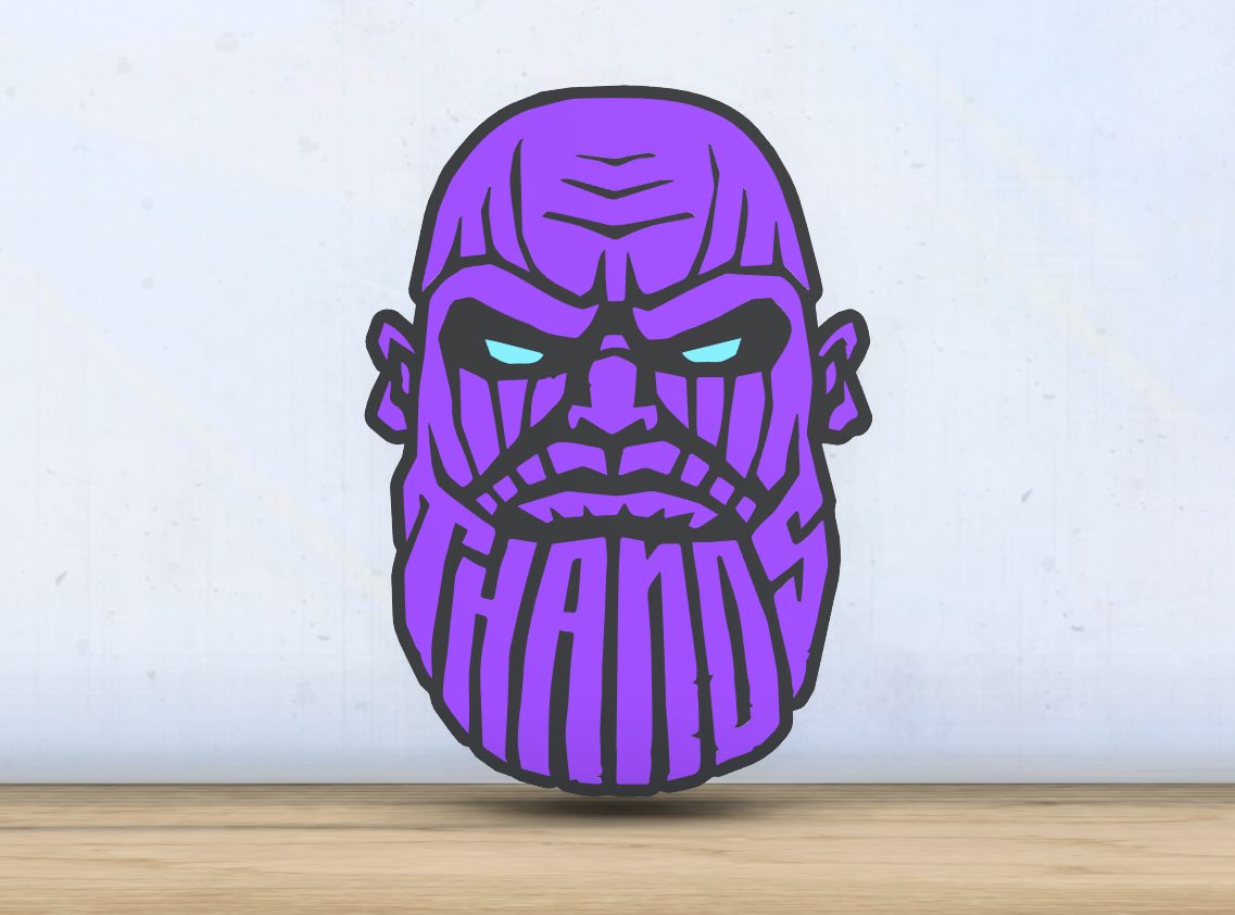Thanos - Layered - Word Wall Art — vue 1