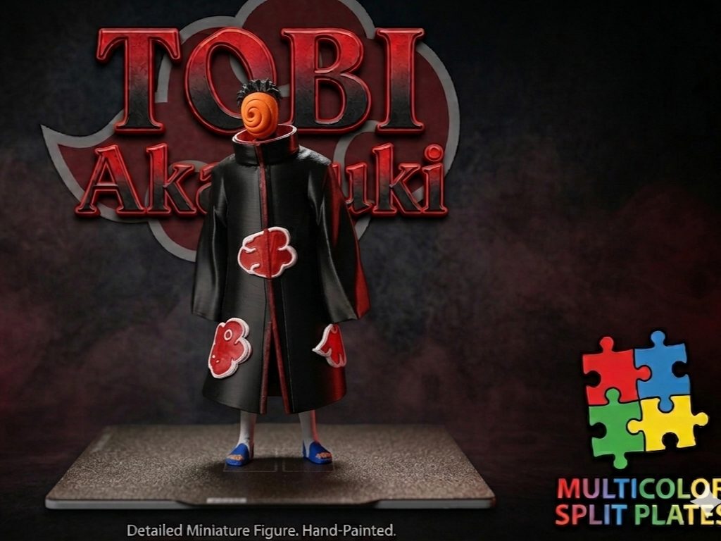 Tobi Akatsuki multi split plates Naruto Shippuden — vue 1