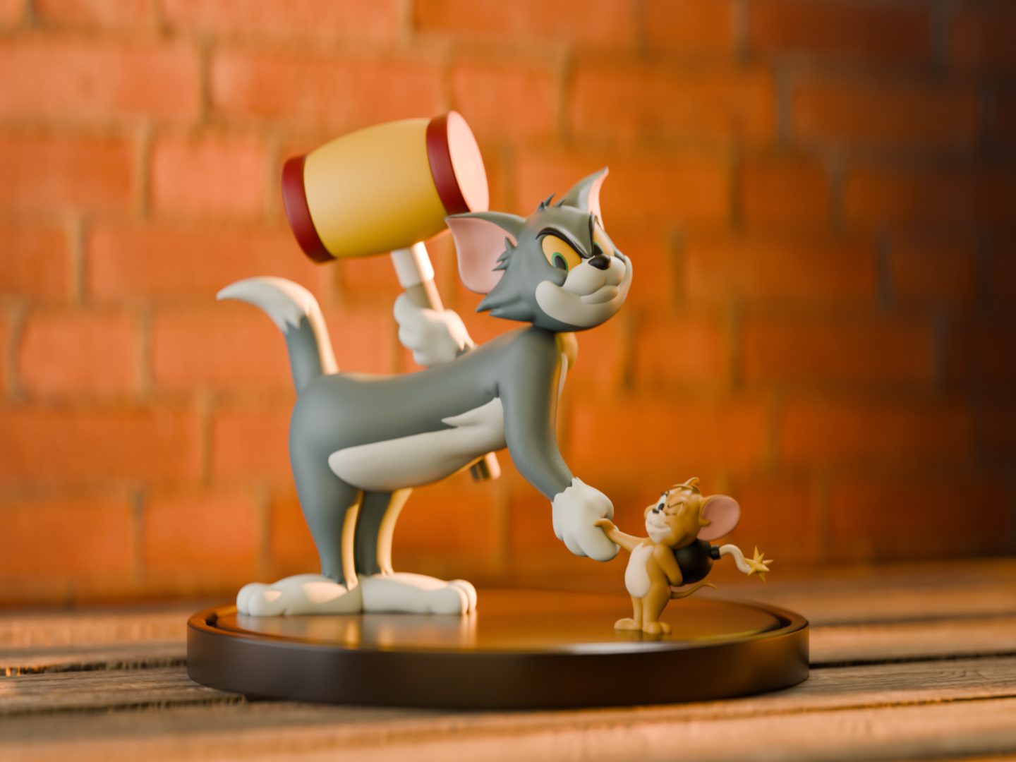 Tom and Jerry Figurine – Iconic Cartoon Duo — vue 1