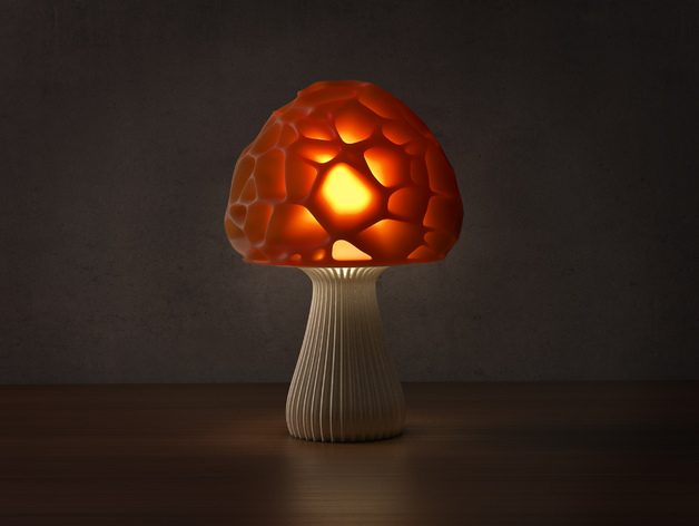 Voronoi mushroom lamp 2 — vue 2