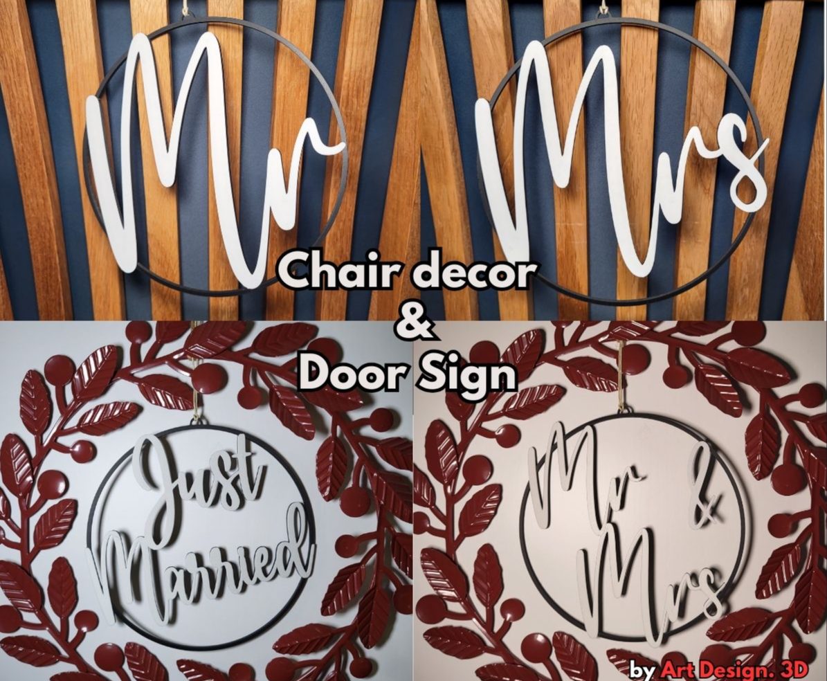 Wedding Door/Chair Sign — vue 1