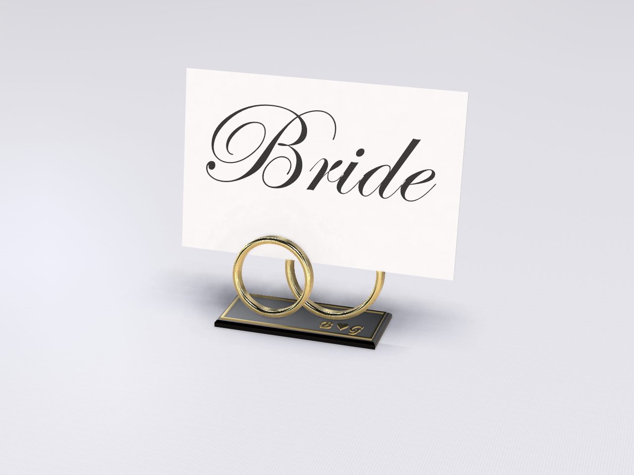 Wedding Rings Place Card Holder — vue 1
